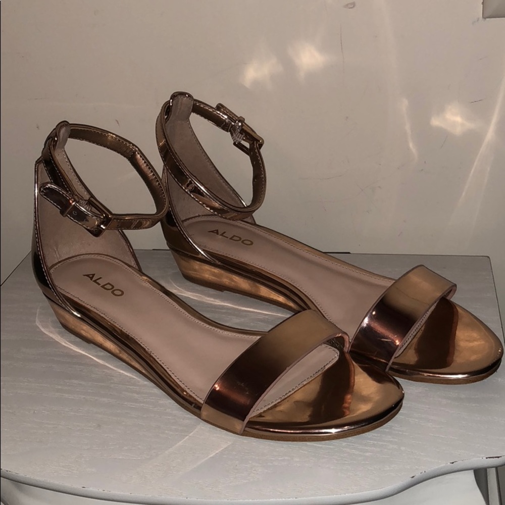 Rose gold sandals